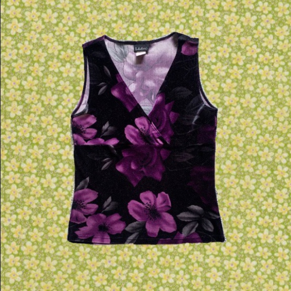 Vintage 90’s Velvet Floral Top
